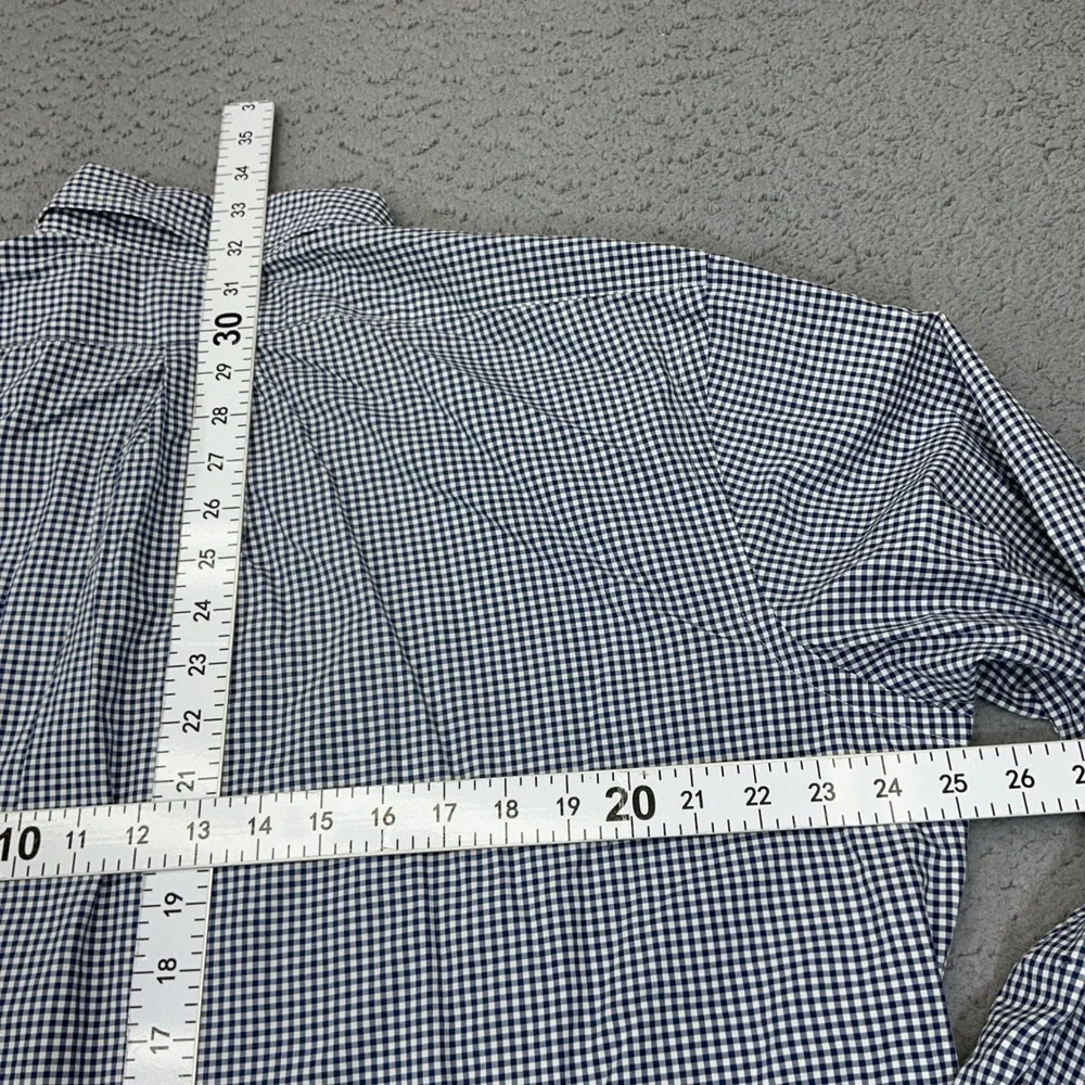 Polo Ralph Lauren Shirt Mens XL Navy Gingham Custom Fit Button Down Preppy